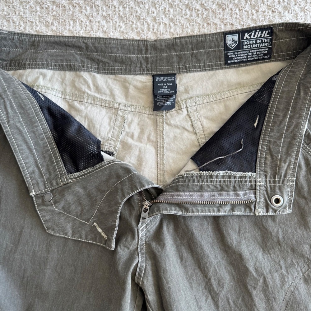 Kuhl Ramblr Men's Green Hiking Shorts UPF 50+ Quick Dry Gorpcore Outdoor Size 34 - Picture 3 of 6